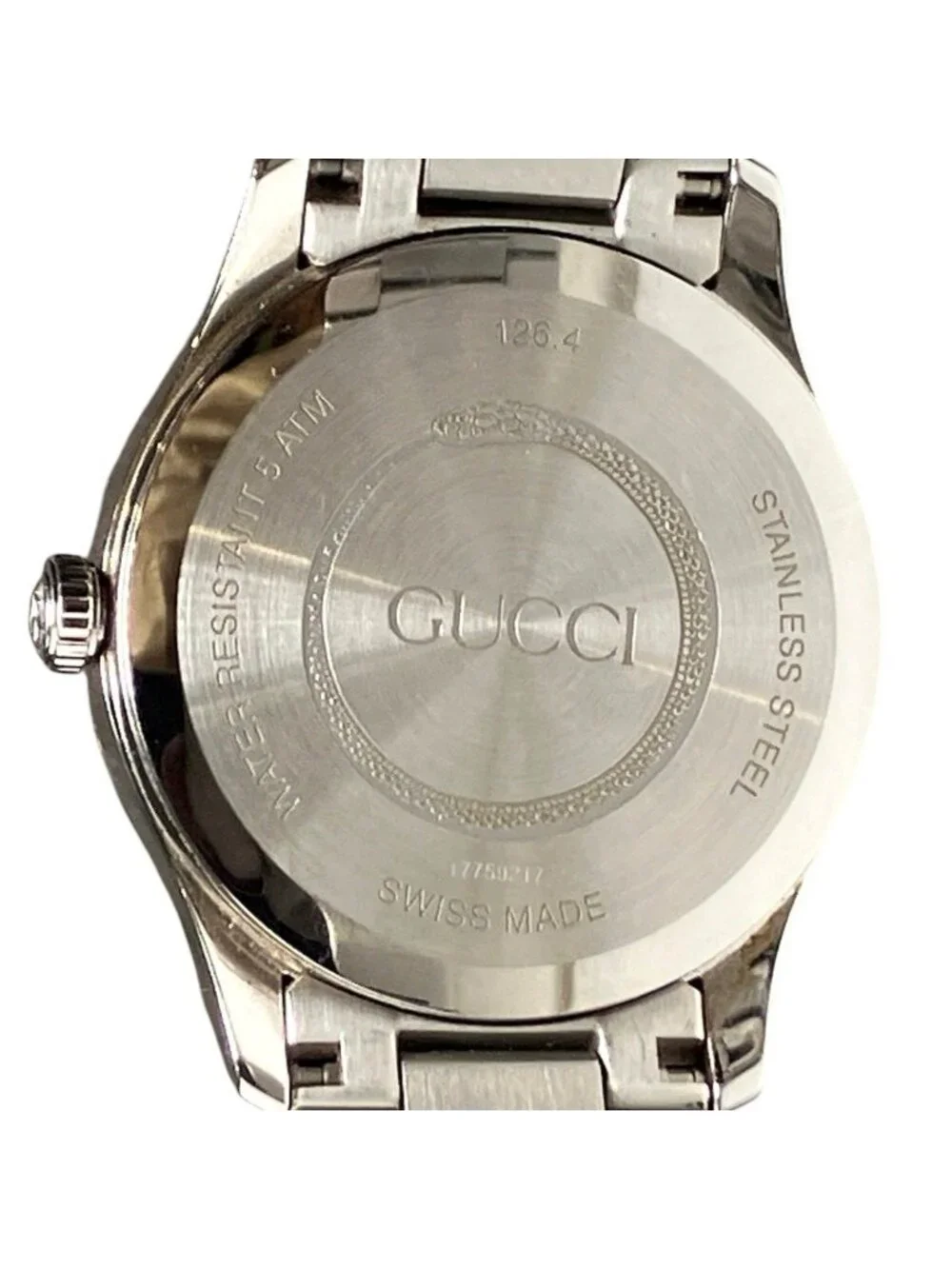 Gucci G-Timeless Watch SS Quartz Black Dial 126.4